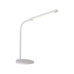 Bürolampen|Schlafzimmer Lampen*Just Light LED SchreibTischlampe Metall Weiß Touch 64 cm flexibel