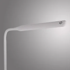 Bürolampen|Schlafzimmer Lampen*Just Light LED SchreibTischlampe Metall Weiß Touch 64 cm flexibel