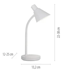 Just Light LED SchreibTischlampe Metall 38 cm Weiß 600 lm Modern< Bürolampen|Schlafzimmer Lampen
