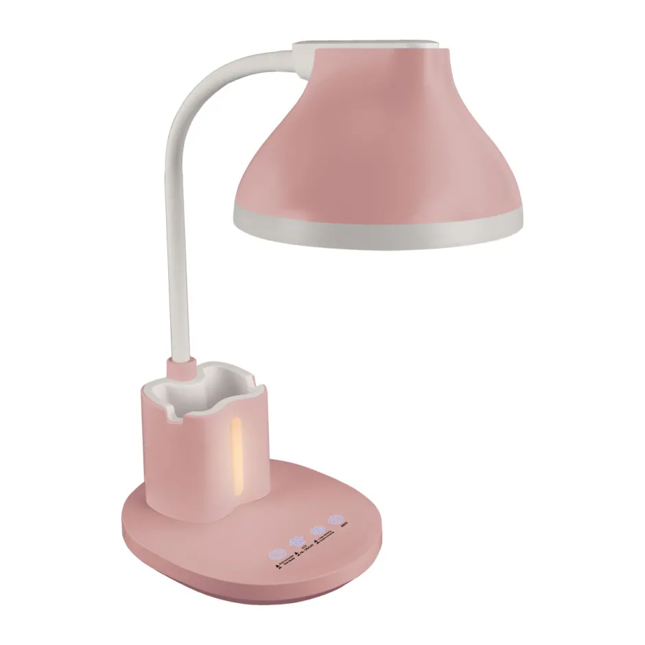 Strühm LED Schreibtischlampe mit Stiftehalter Touch Dimmer 40 cm Rosa<Kinder Kinderzimmerlampen|Kinderlampen