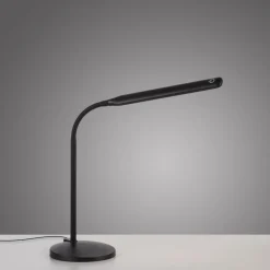 Just Light LED SchreibTischlampe Schwarz Touch 64 cm 6 W flexibel< Bürolampen|Schlafzimmer Lampen