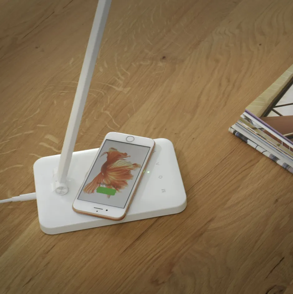 Just Light LED SchreibTischlampe Weiß Touch 61,5 cm 5 W flexibel< Bürolampen|Schlafzimmer Lampen