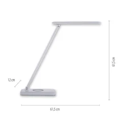 Just Light LED SchreibTischlampe Weiß Touch 61,5 cm 5 W flexibel< Bürolampen|Schlafzimmer Lampen
