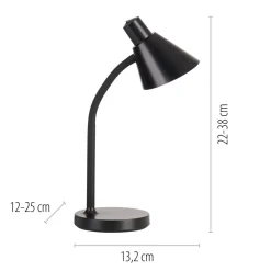 Bürolampen|Schlafzimmer Lampen*Just Light LED Schreibtischleuchte Metall 38 cm Schwarz 4 W Modern