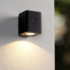 Außenwandleuchten|Solarleuchten* LED Solar Außenleuchte Sensor IP54 dimmbar 1 W 2850 K