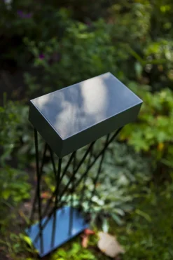 Metall Lampen|Wegeleuchten*Eco-Light LED Solar Erdspießstrahler Schwarz Metall H:60 cm IP54