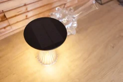 Eco-Light LED Solar Tischlampe IP54 20 cm 390 lm USB-C Schwarz< Solarleuchten|Led Außenleuchten