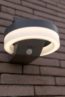 Eco-Light LED Solar Wandlampe Sensor Anthrazit IP54 12 W 4000 K< Solarleuchten|Led Außenleuchten