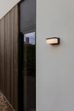 Eco-Light LED Solar Wandleuchte außen Hybrid Netzbetrieb IP44 9 W< Metall Lampen|Led Außenleuchten