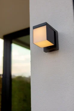 Eco-Light LED Solar Wandleuchte Bewegungsmelder IP54 H:13,5 cm< Metall Lampen|Solarleuchten