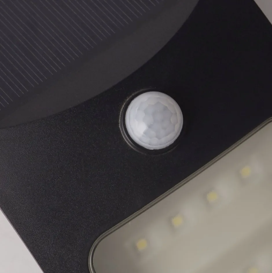 Searchlight LED Solarlampe mit Bewegungsmelder Metall IP44 Schwarz< Metall Lampen|Solarleuchten