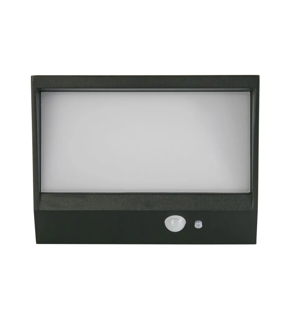 Metall Lampen|Solarleuchten*Searchlight LED Solarleuchte Außen Aluminium IP54 Bewegungsmelder