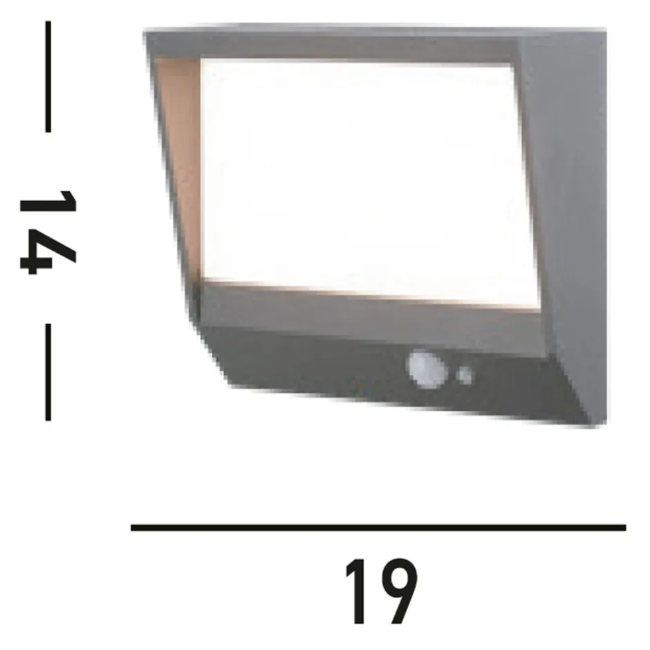 Metall Lampen|Solarleuchten*Searchlight LED Solarleuchte Außen Aluminium IP54 Bewegungsmelder