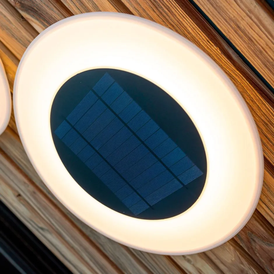 Newgarden LED Solarleuchte Wand IP65 3500 K Ø 27 cm rund Fernbedienung< Badezimmer Lampe|Solarleuchten