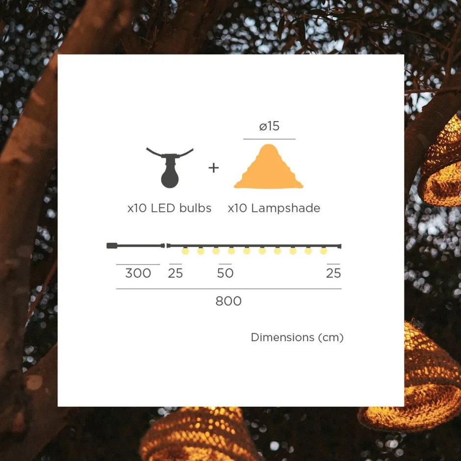 Newgarden LED Solarlichterkette Garten 5m lang Outdoor Jute IP44< Außenlichterketten|Solarleuchten