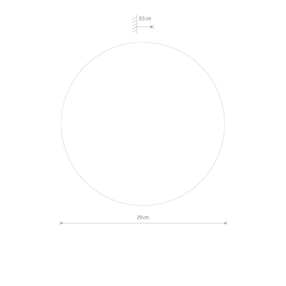 Nowodvorski LED Spiegel rund Ø 29 cm indirektes Licht 3000 K 60 lm Glas< Led Lampen|Wandleuchten