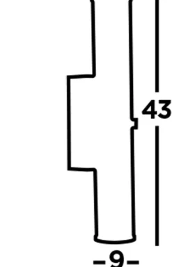 Glaslampen|Jugendstil Lampen*Searchlight LED Spiegelleuchte IP44 Glas H: 43 cm Klar Schwarz 3000 K