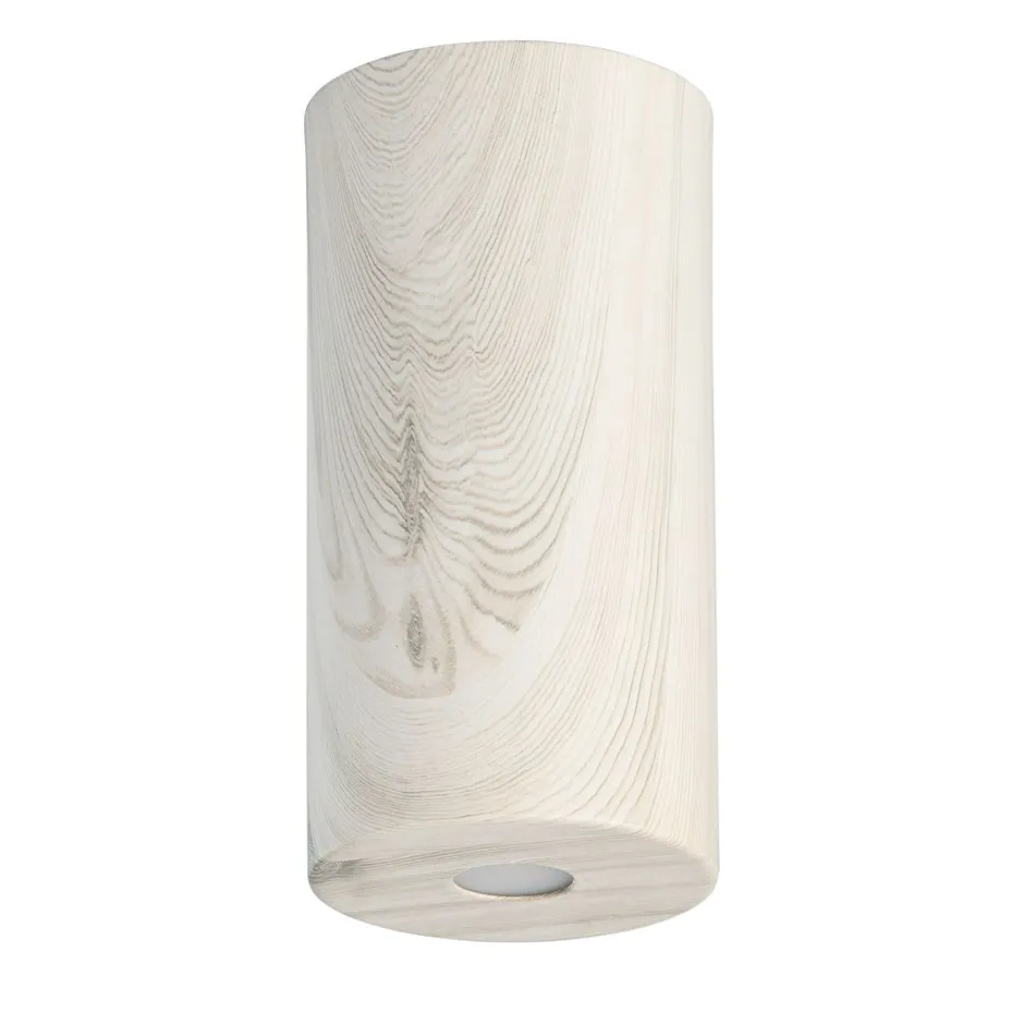 Led Lampen|Spots*Glasberg LED Spot in Holz Weiß rund Modern 3000K wohnlich