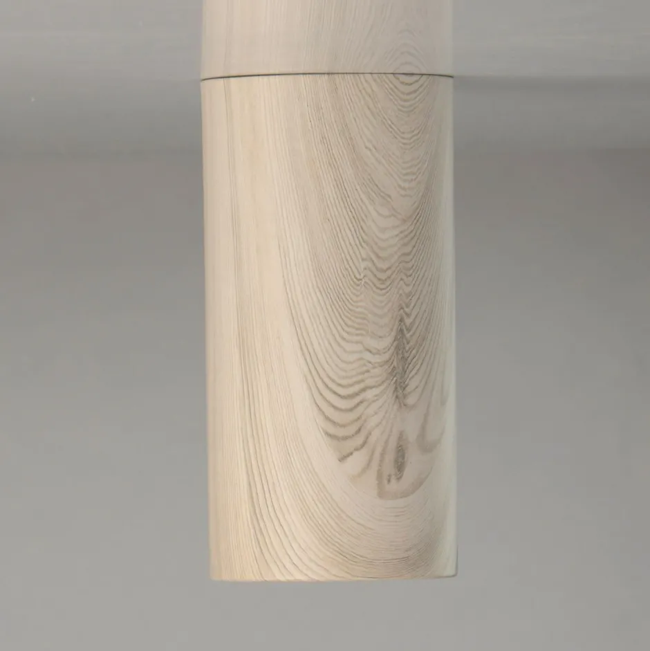 Led Lampen|Spots*Glasberg LED Spot in Holz Weiß rund Modern 3000K wohnlich
