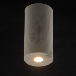 Led Lampen|Spots*Glasberg LED Spot in Holz Weiß rund Modern 3000K wohnlich