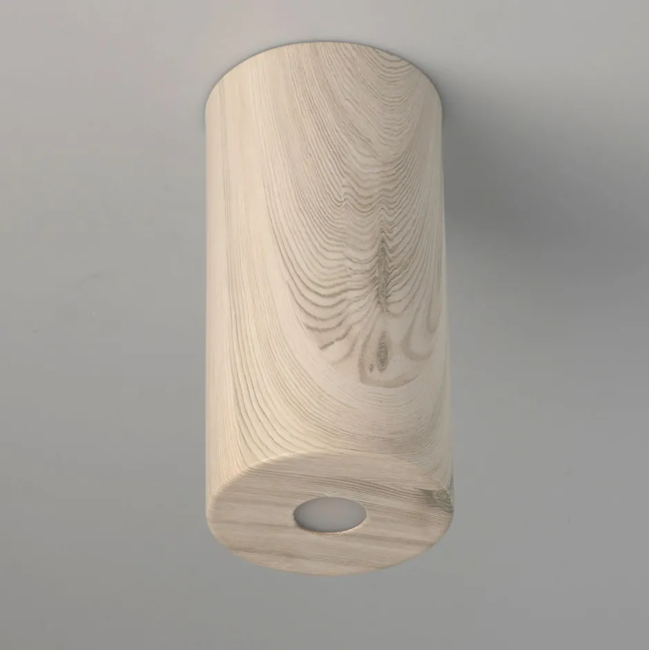 Led Lampen|Spots*Glasberg LED Spot in Holz Weiß rund Modern 3000K wohnlich