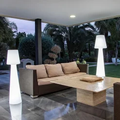 Newgarden LED Stehlampe außen 110 cm mit Stecker Kabel IP65 6000K< Metall Lampen|Wegeleuchten