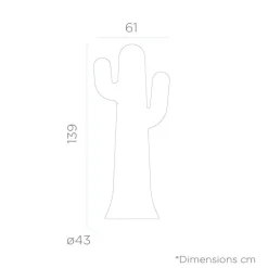 Newgarden LED Stehlampe außen 139 cm Stecker Kabel IP65 6000 K Kaktus< Metall Lampen|Wegeleuchten