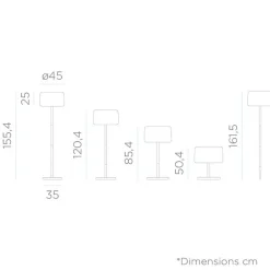 Newgarden LED Stehlampe außen Solar Farbwechsel Dimmer 155 cm dimmbar< Metall Lampen|Skandinavische Lampen