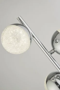 Led Lampen|Bürolampen*Searchlight LED Stehlampe Chrom H: 152 cm 4000 K 1878 lm Glas Metall