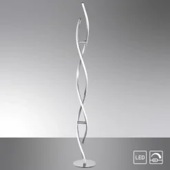 Led Lampen|Metall Lampen*Paul Neuhaus LED Stehlampe dimmbar in Stahl H:134 cm 3000 K 3128 lm