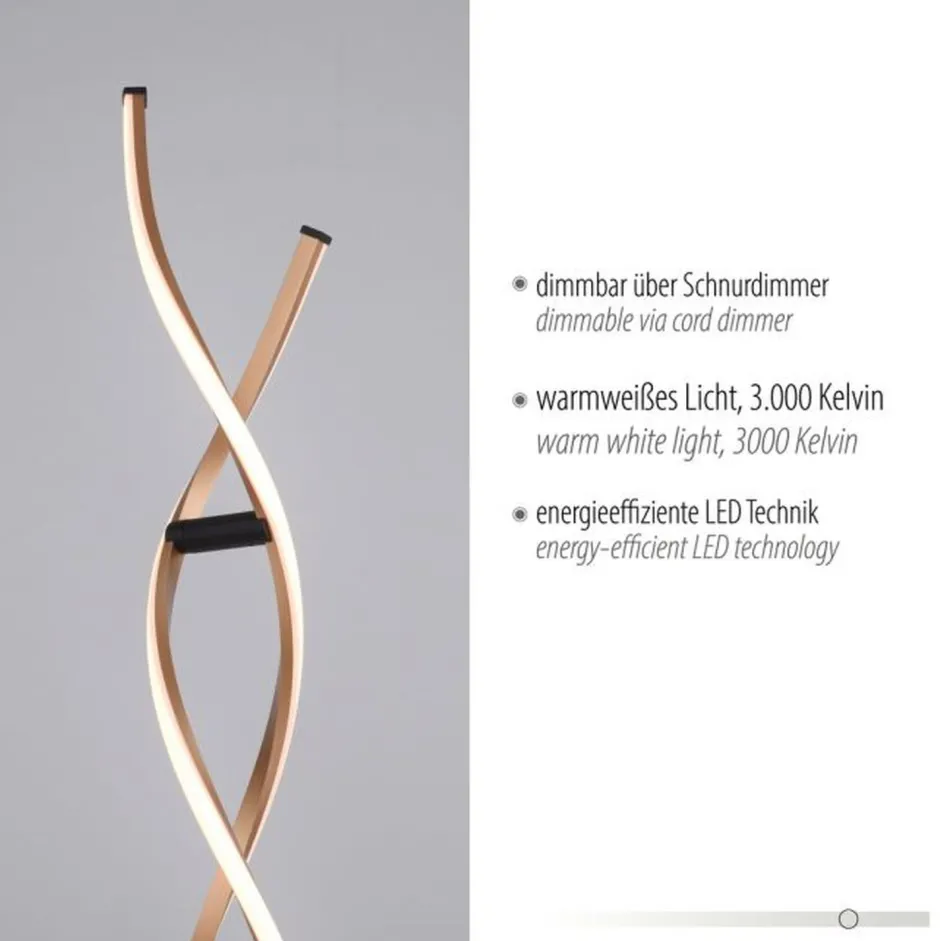 Wohnzimmerlampen|Metall Lampen*Paul Neuhaus LED Stehlampe dimmbar Metall H:134 cm 3000 K 3128 lm