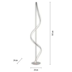Paul Neuhaus LED Stehlampe Farbtemperaturwechsel 141 cm 24 W Silber< Wohnzimmerlampen|Metall Lampen