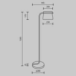 Led Lampen|Glaslampen*Maytoni LED Stehlampe Glas Metall warmweißes Licht 3000 K