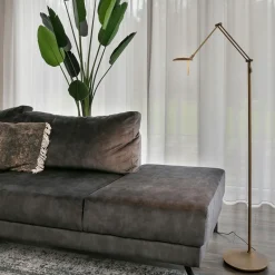 Led Lampen|Stehlampen*Steinhauer LED Stehlampe in Bronze 185 cm flexibel dimmbar