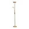 Wohnzimmerlampen|Glaslampen*Searchlight LED Stehlampe mit Dimmer Metall Glas 180 cm in Messing