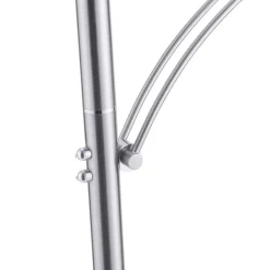 Wohnzimmerlampen|Metall Lampen*Paul Neuhaus LED Stehlampe mit Lesearm in Stahl Glas 200 cm 5770 lm