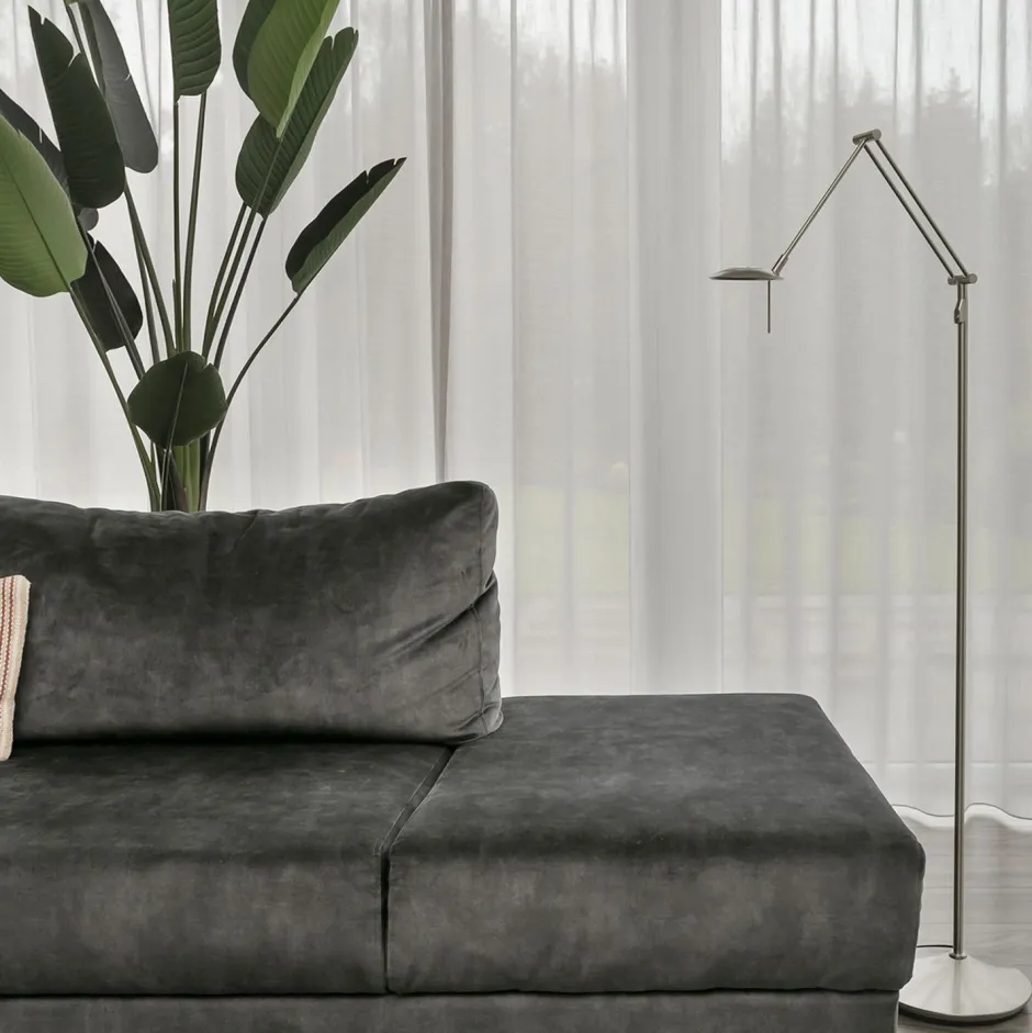 Led Lampen|Stehlampen*Steinhauer LED Stehlampe Modern in Stahl 185 cm flexibel dimmbar