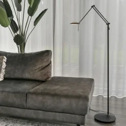 Steinhauer LED Stehlampe Modern Schwarz 185 cm beweglich dimmbar< Led Lampen|Stehlampen