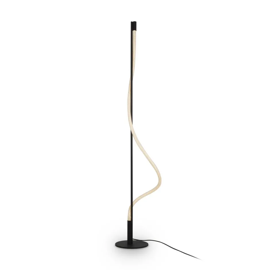 Led Lampen|Designerlampen*Maytoni LED Stehleuchte Aluminium 150 cm hoch Schwarz Weiß YARA