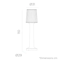 Newgarden LED Stehleuchte außen 110 cm Weiß IP65 2700 K Kabel Stecker< Metall Lampen|Wegeleuchten