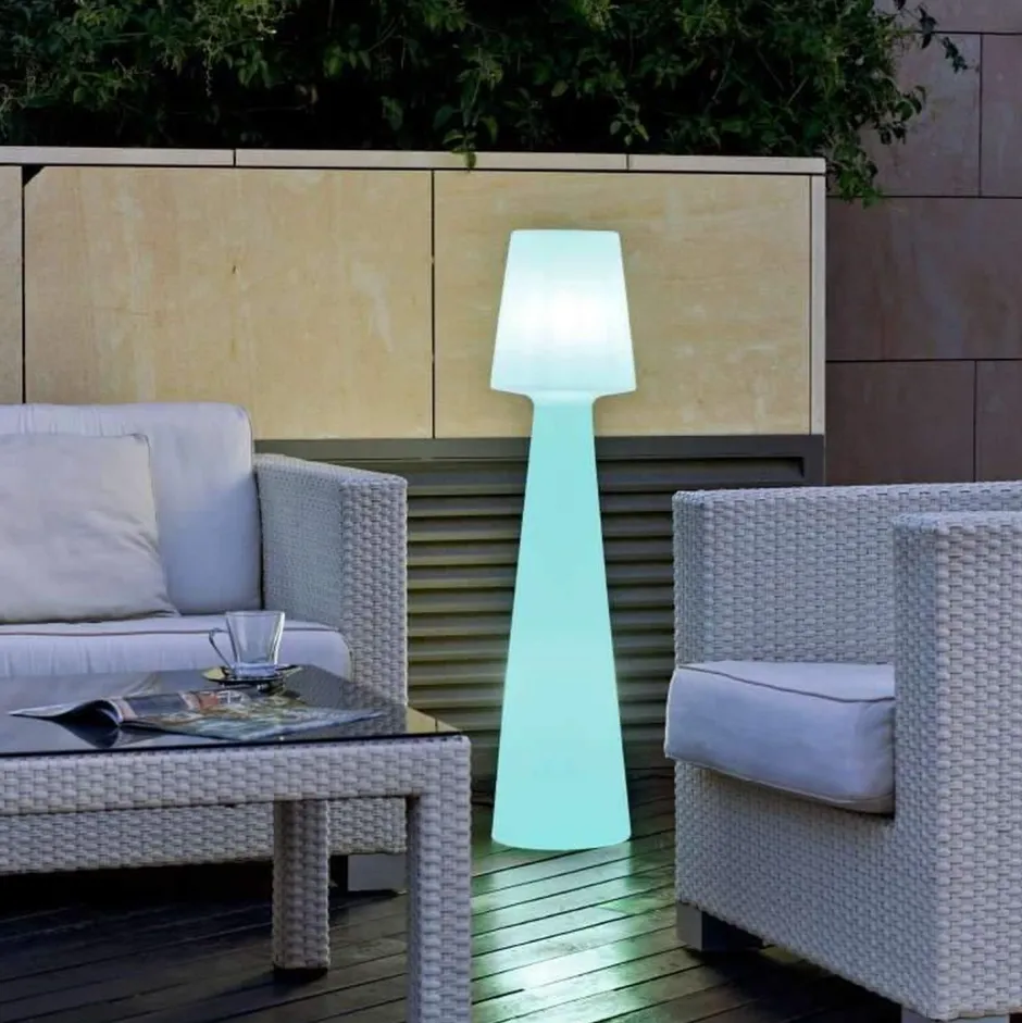 Newgarden LED Stehleuchte außen 110 cm IP65 Akku Dimmer Farbwechsel RGBW< Metall Lampen|Wegeleuchten