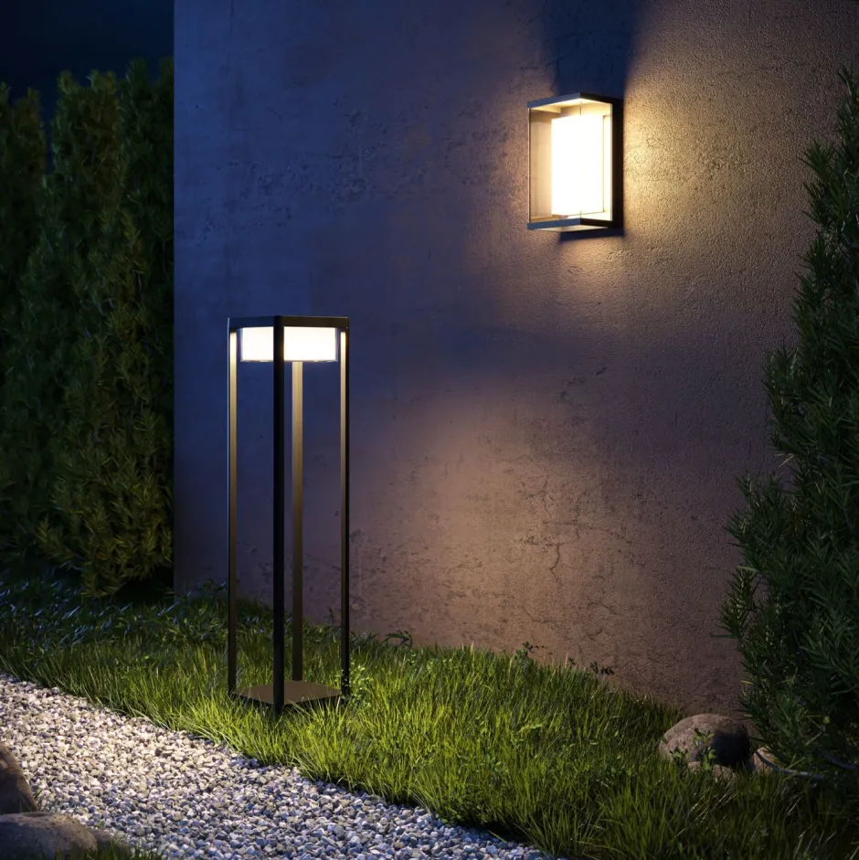 Wegeleuchten|Led Außenleuchten*Maytoni LED Stehleuchte außen Aluminium Glas IP65 80 cm hoch