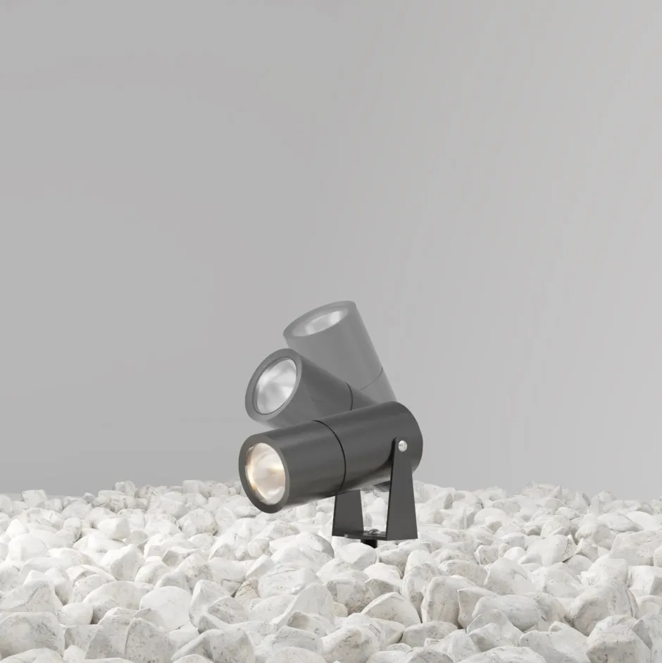 Moderne Außenleuchten|Wegeleuchten*Maytoni LED Stehleuchte außen mit Erdspieß Glas Aluminium IP65