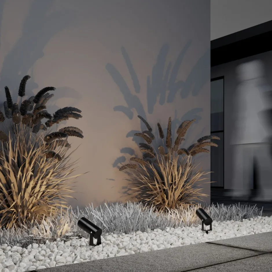 Moderne Außenleuchten|Wegeleuchten*Maytoni LED Stehleuchte außen mit Erdspieß Glas Aluminium IP65