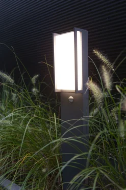Metall Lampen|Wegeleuchten*Eco-Light LED Stehleuchte Bewegungssensor Aluminium 75 cm IP54