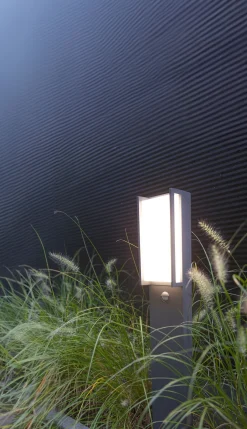 Metall Lampen|Wegeleuchten*Eco-Light LED Stehleuchte Bewegungssensor Aluminium 75 cm IP54