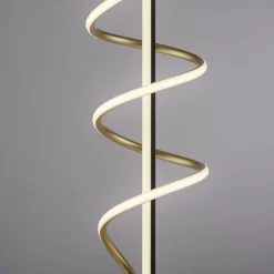 Just Light LED Stehleuchte dimmbar 144 cm 3000 lm Schwarz Messing< Wohnzimmerlampen|Metall Lampen