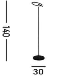 Searchlight LED Stehleuchte flexibel Metall Touch Dimmer 140 cm< Wohnzimmerlampen|Metall Lampen