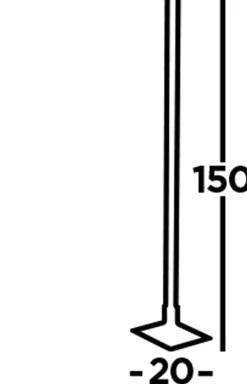 Searchlight LED Stehleuchte Metall dimmbar 18 W 150 cm in Silber< Wohnzimmerlampen|Metall Lampen