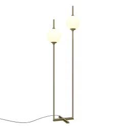 Maytoni LED Stehleuchte Metall Glas 150 cm hoch in Messing Weiß< Led Lampen|Kugellampen